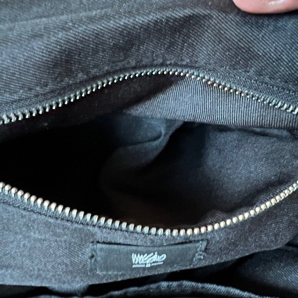 Mossimo Black Sequin Kiss Lock Clutch 13" W x 9" H Scrunchy Glitter Purse - Picture 5 of 12